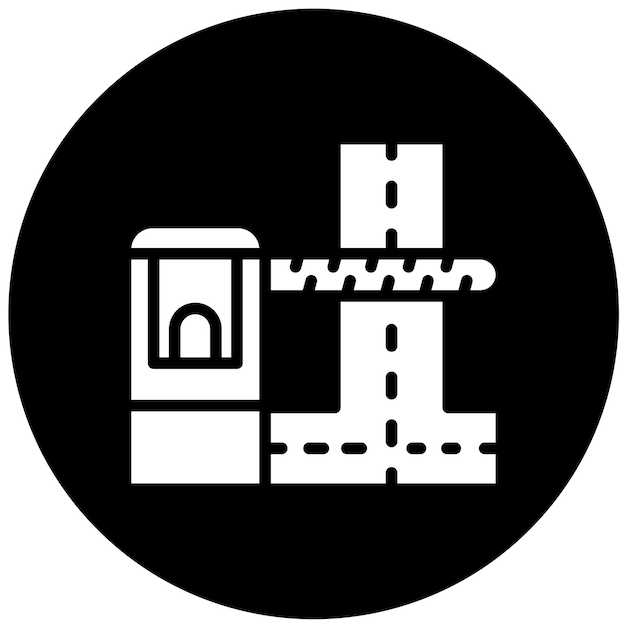 Diseño vectorial Estilo del icono de la carretera de peaje