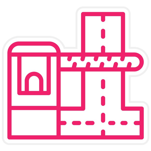Diseño vectorial Estilo del icono de la carretera de peaje