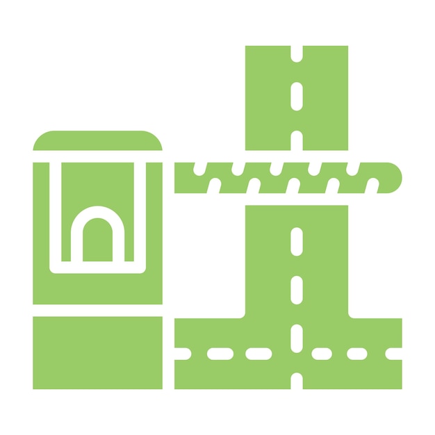 Diseño vectorial Estilo del icono de la carretera de peaje