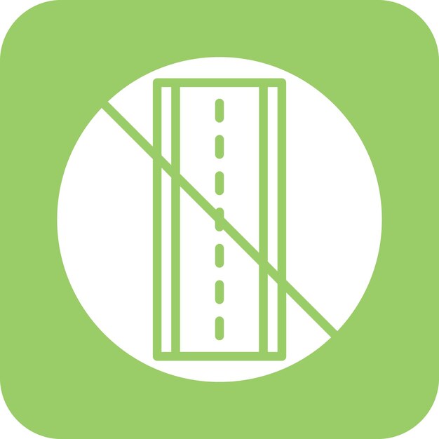 Diseño vectorial Estilo del icono de la carretera sellada