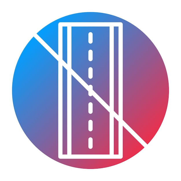 Diseño vectorial Estilo del icono de la carretera sellada