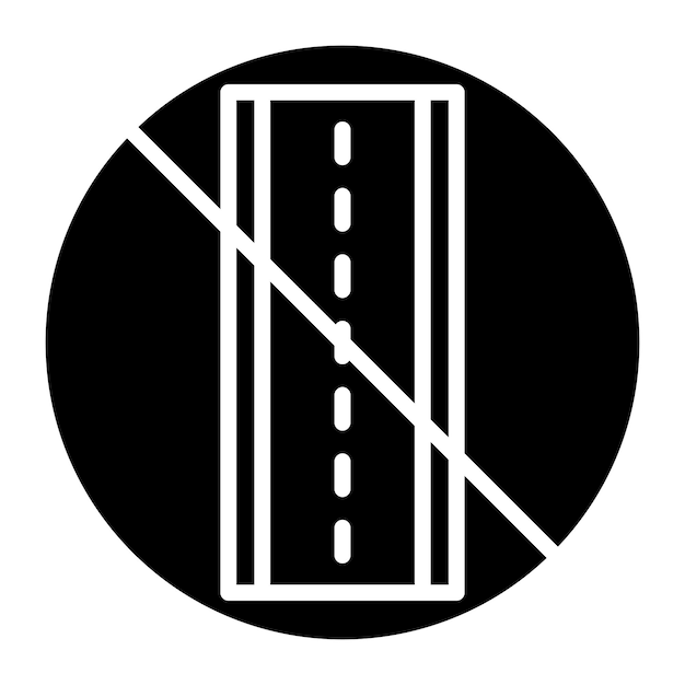 Diseño vectorial Estilo del icono de la carretera sellada