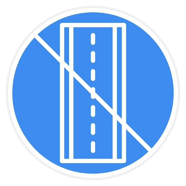 Diseño vectorial Estilo del icono de la carretera sellada