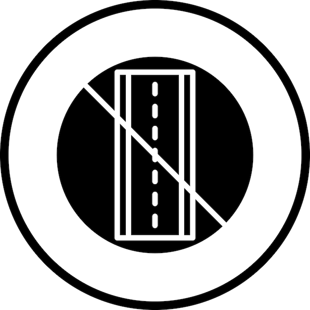 Diseño vectorial Estilo del icono de la carretera sellada
