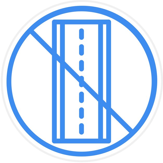 Diseño vectorial Estilo del icono de la carretera sellada