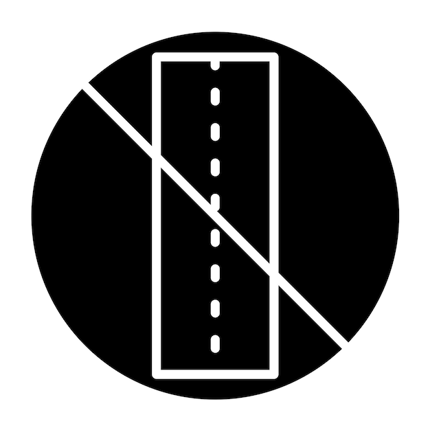 Diseño vectorial Estilo del icono de la carretera sellada