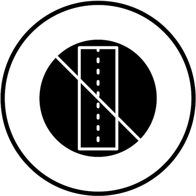 Diseño vectorial Estilo del icono de la carretera sellada