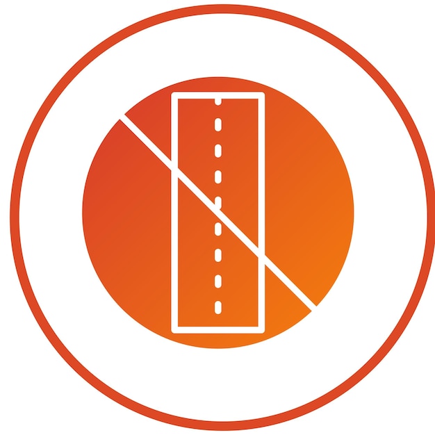 Diseño vectorial Estilo del icono de la carretera sellada