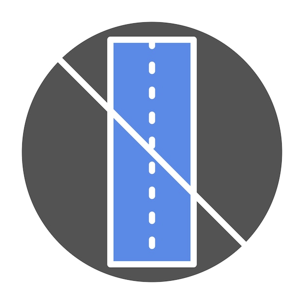 Diseño vectorial Estilo del icono de la carretera sellada