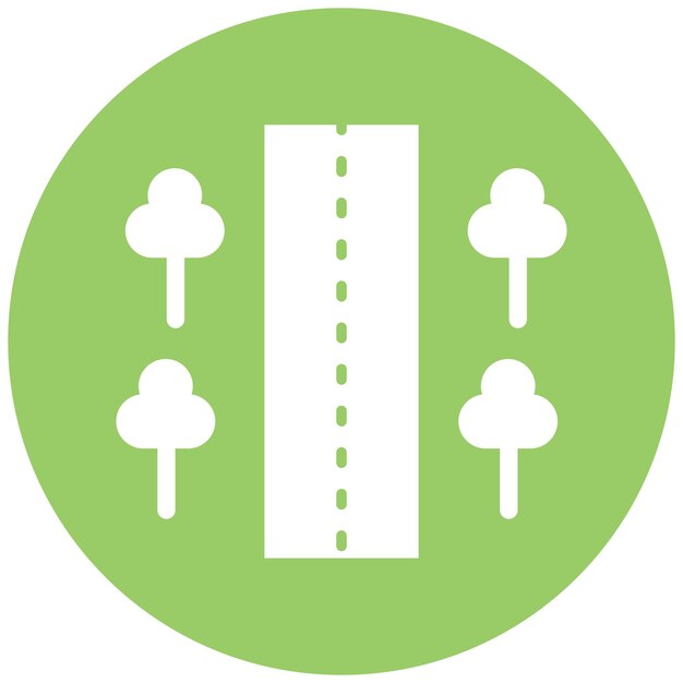 Diseño vectorial Estilo de icono en la carretera