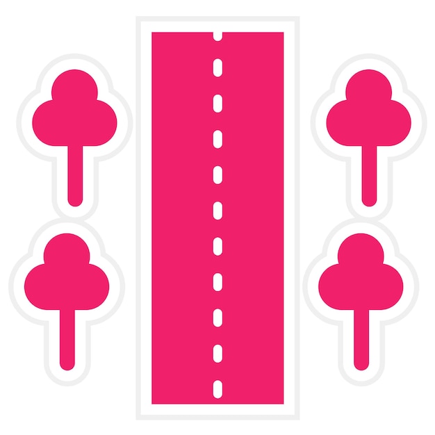 Diseño vectorial Estilo de icono en la carretera