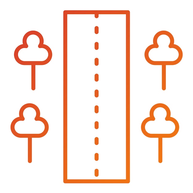 Diseño vectorial Estilo de icono en la carretera