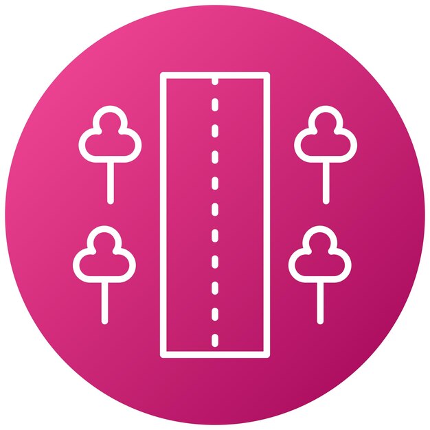 Diseño vectorial Estilo de icono en la carretera
