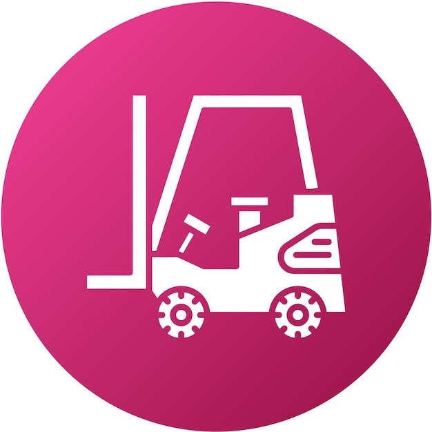 Diseño vectorial del estilo del icono de la carretilla elevadora