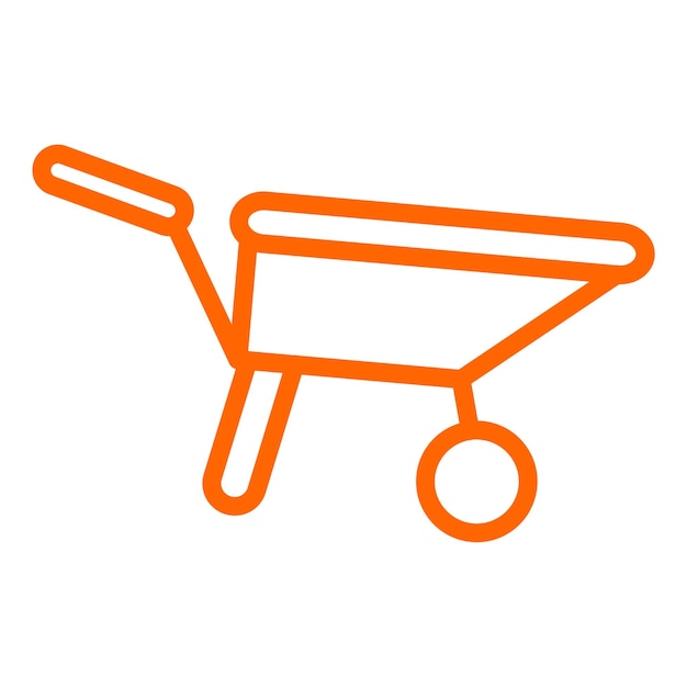 Diseño vectorial Estilo del icono de la carretilla