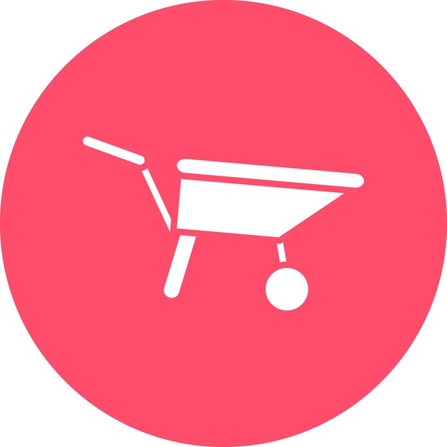 Diseño vectorial Estilo del icono de la carretilla