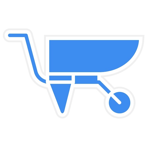 Diseño vectorial Estilo del icono de la carretilla