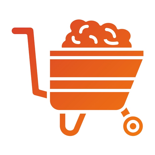 Diseño vectorial Estilo del icono de la carretilla