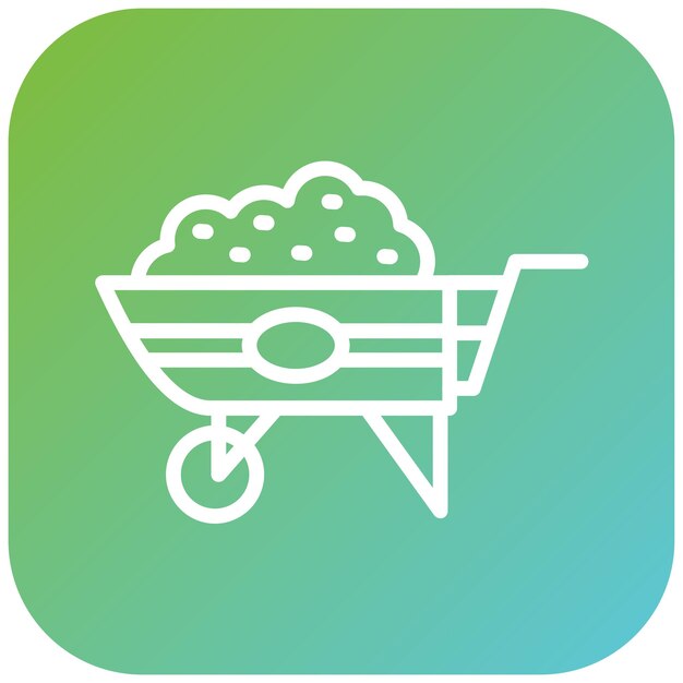 Diseño vectorial Estilo del icono de la carretilla