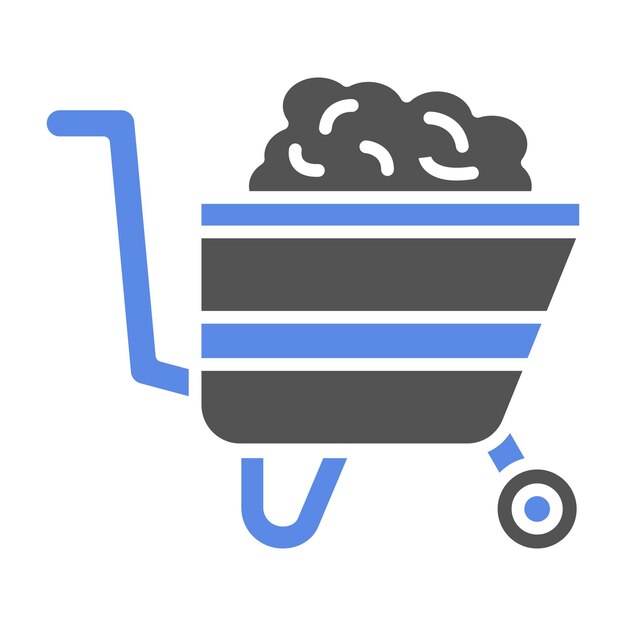 Diseño vectorial Estilo del icono de la carretilla