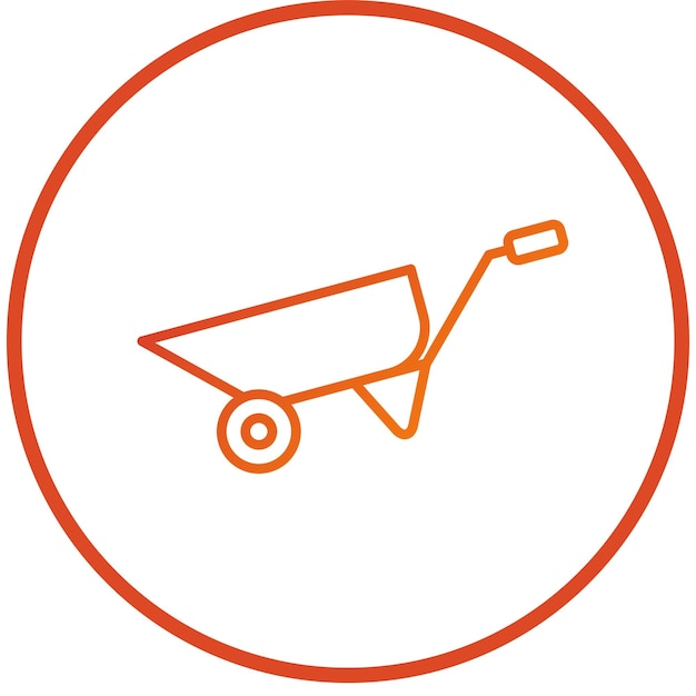 Diseño vectorial Estilo del icono de la carretilla