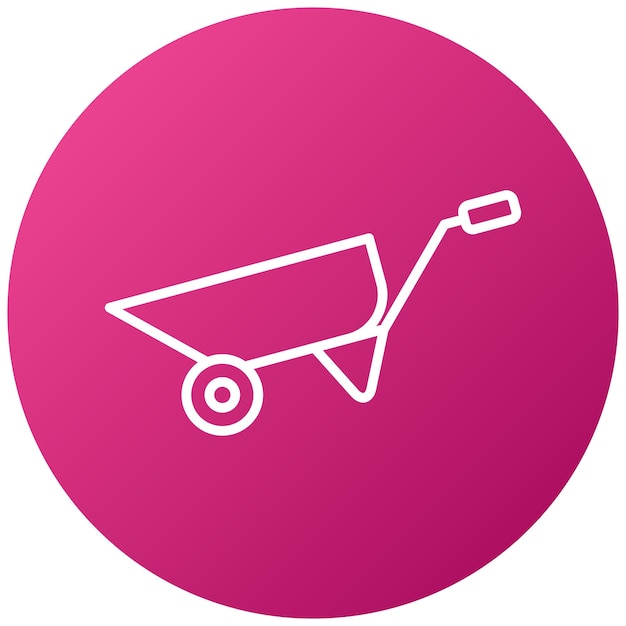 Diseño vectorial Estilo del icono de la carretilla