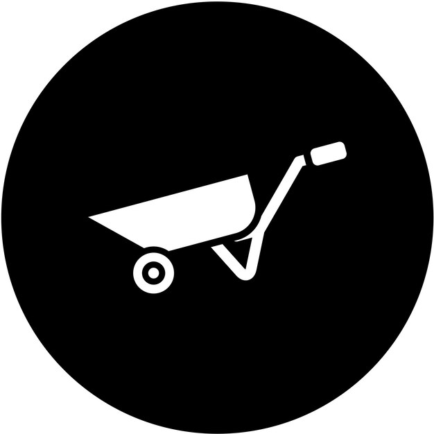 Diseño vectorial Estilo del icono de la carretilla