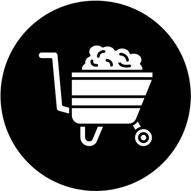 Diseño vectorial Estilo del icono de la carretilla