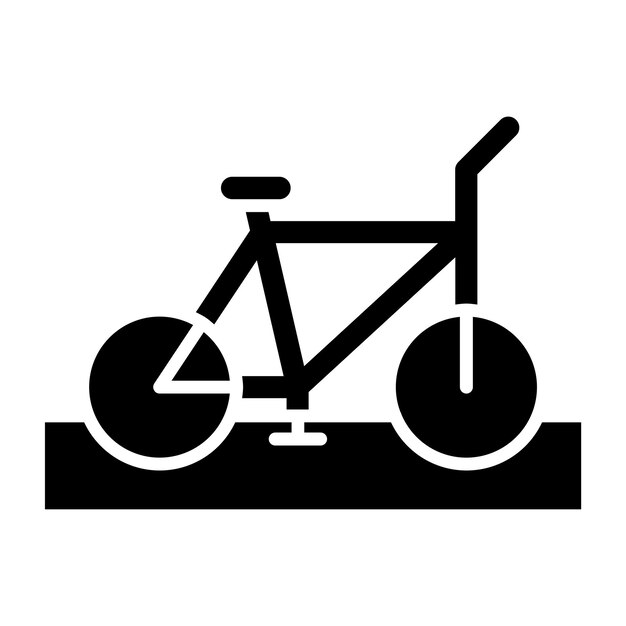 Diseño vectorial del estilo del icono del carril para bicicletas