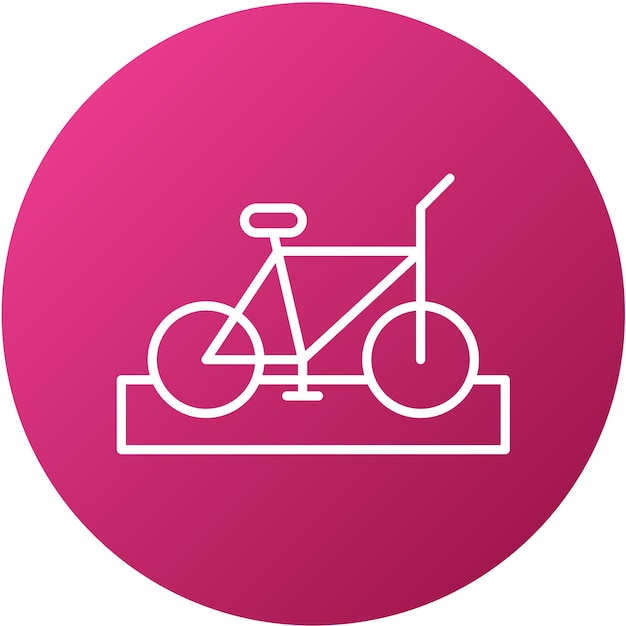 Diseño vectorial del estilo del icono del carril para bicicletas