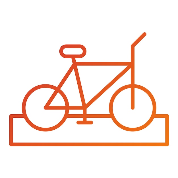 Diseño vectorial del estilo del icono del carril para bicicletas