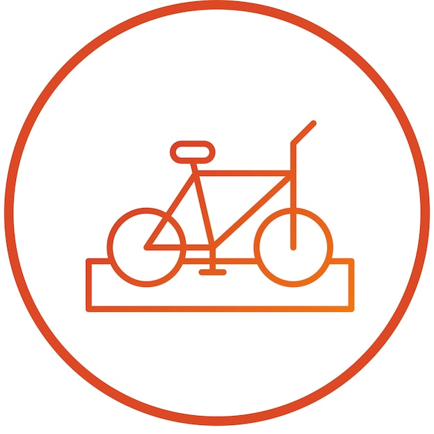 Diseño vectorial del estilo del icono del carril para bicicletas