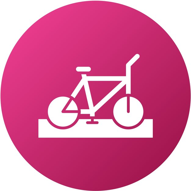 Diseño vectorial del estilo del icono del carril para bicicletas