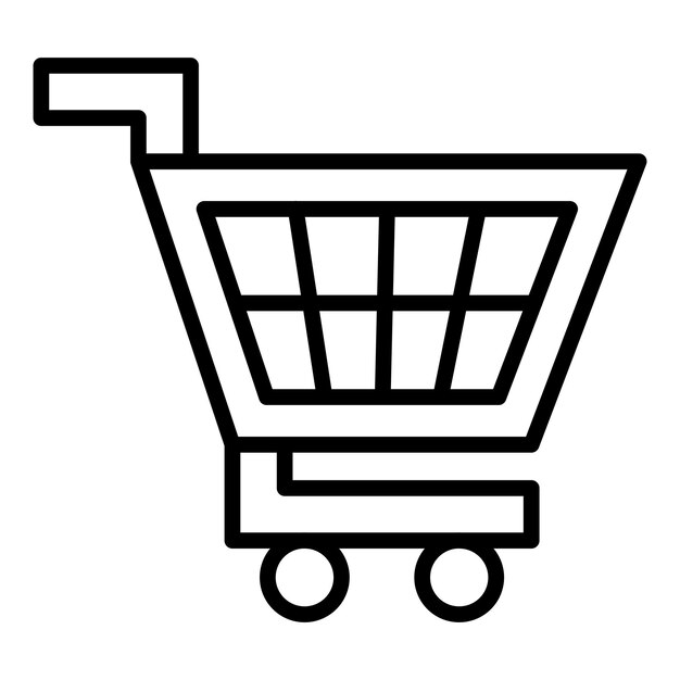 Diseño vectorial Estilo del icono del carrito de compras