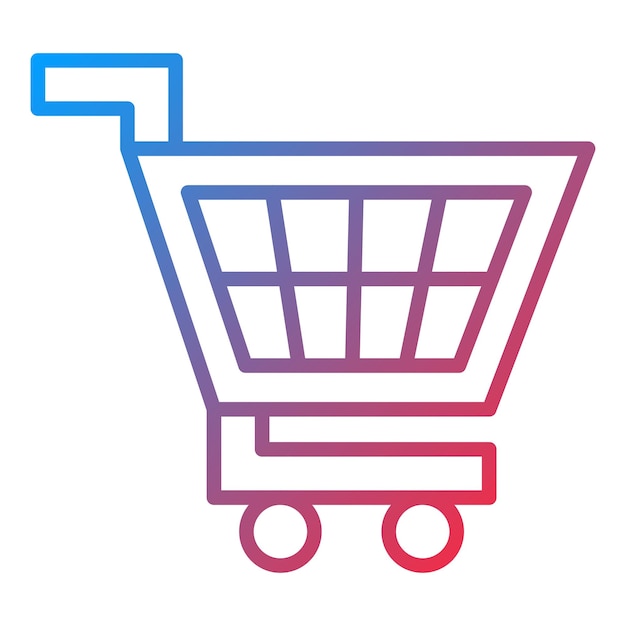 Diseño vectorial Estilo del icono del carrito de compras