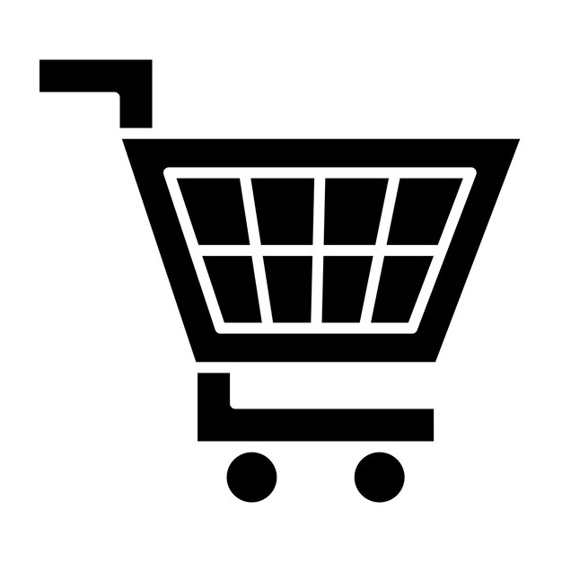 Diseño vectorial Estilo del icono del carrito de compras