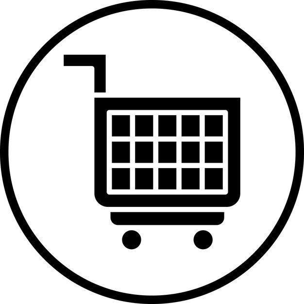 Diseño vectorial Estilo del icono del carrito de compras
