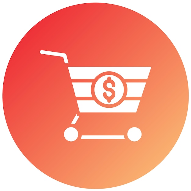 Diseño vectorial Estilo del icono del carrito de compras