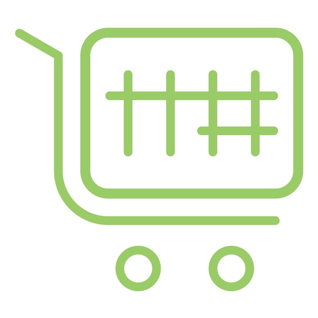 Diseño vectorial Estilo del icono del carrito de compras