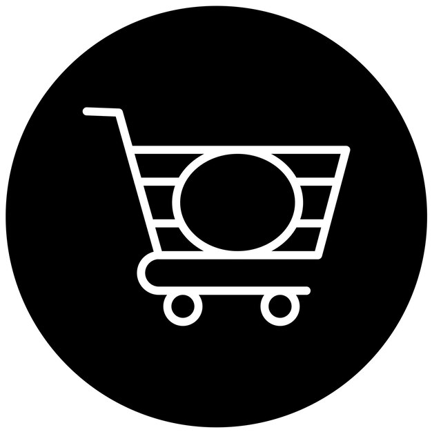 Diseño vectorial Estilo del icono del carrito de compras