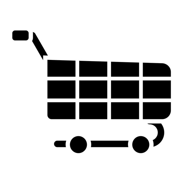 Diseño vectorial Estilo del icono del carrito de compras