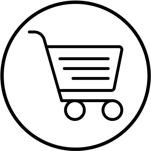 Diseño vectorial Estilo del icono del carrito de compras