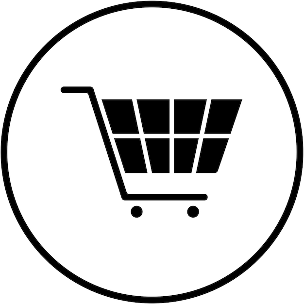 Diseño vectorial Estilo del icono del carrito de compras
