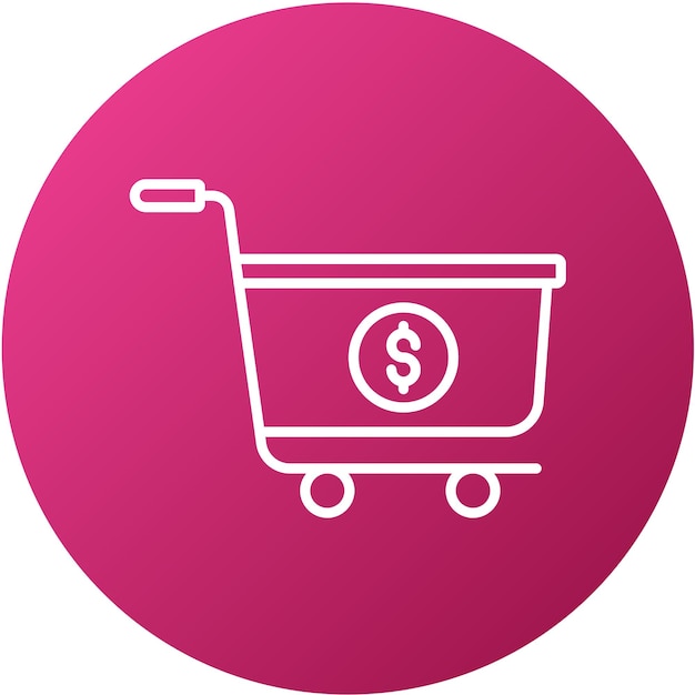 Diseño vectorial Estilo del icono del carrito de compras