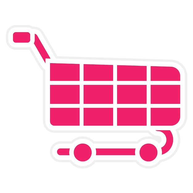Diseño vectorial Estilo del icono del carrito de compras