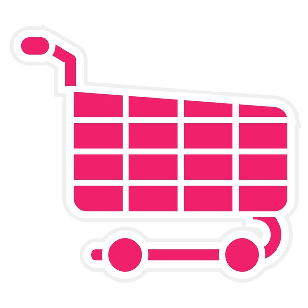 Diseño vectorial Estilo del icono del carrito de compras