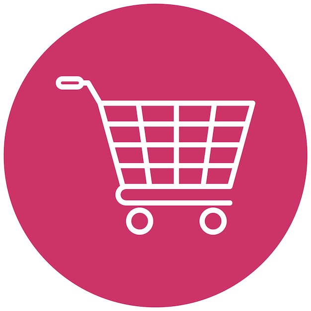 Diseño vectorial Estilo del icono del carrito de compras