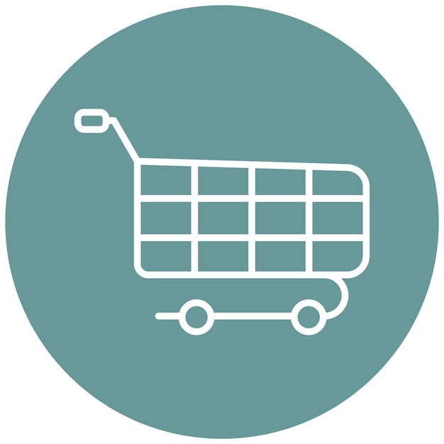 Diseño vectorial Estilo del icono del carrito de compras