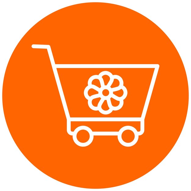 Diseño vectorial Estilo del icono del carrito de compras