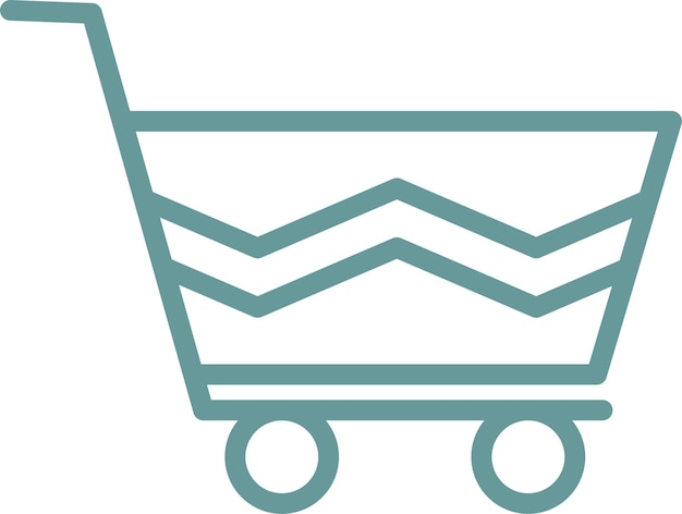 Diseño vectorial Estilo del icono del carrito de compras